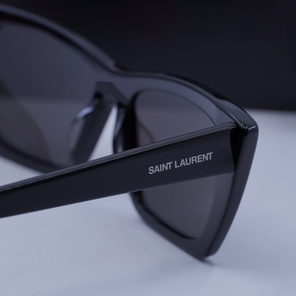 Saint Laurent SL276 MICA 001 Cat Eye Sunglasses - Black/Grey - Picture 8 of 15